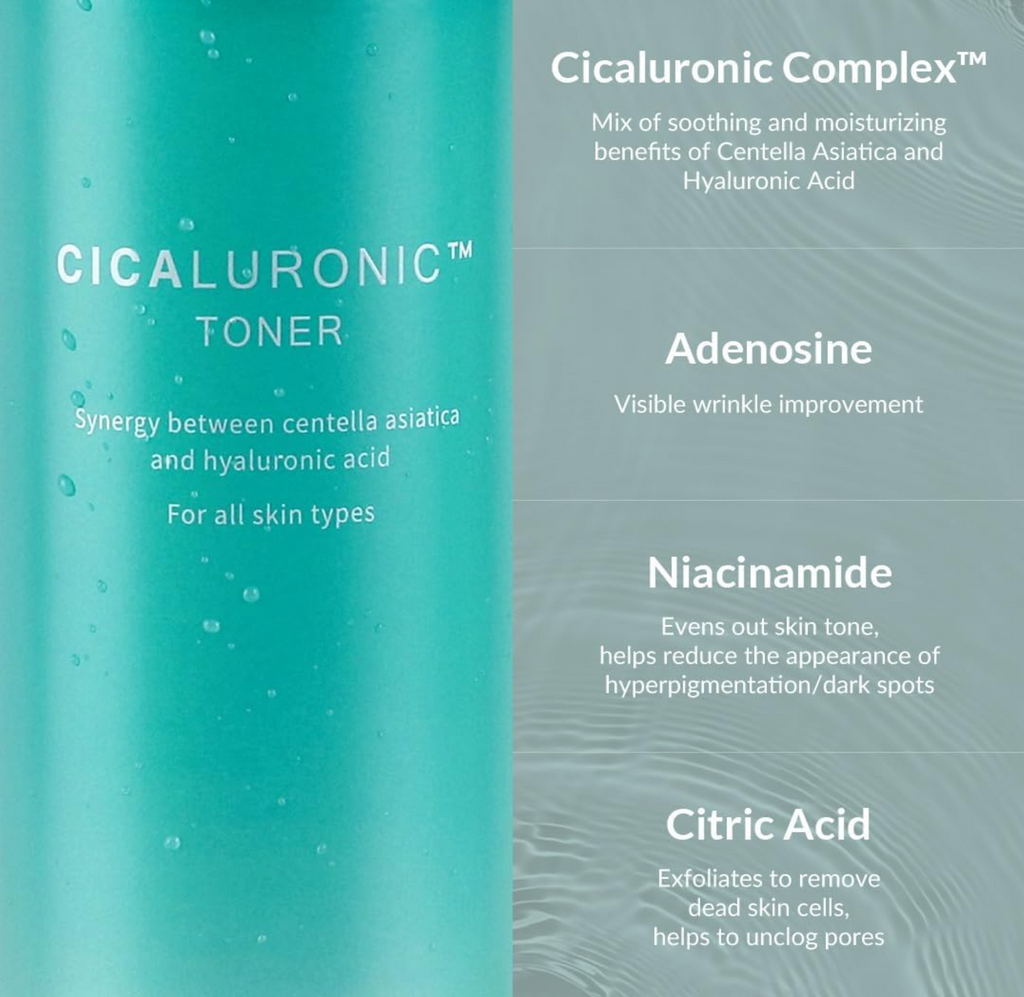 CICALURONIC TONER (150ml) Korean skincare - Prime & Shine – Your Skin’s First Step to Hydration and Glow - Improves skin tone - Deep hydratation