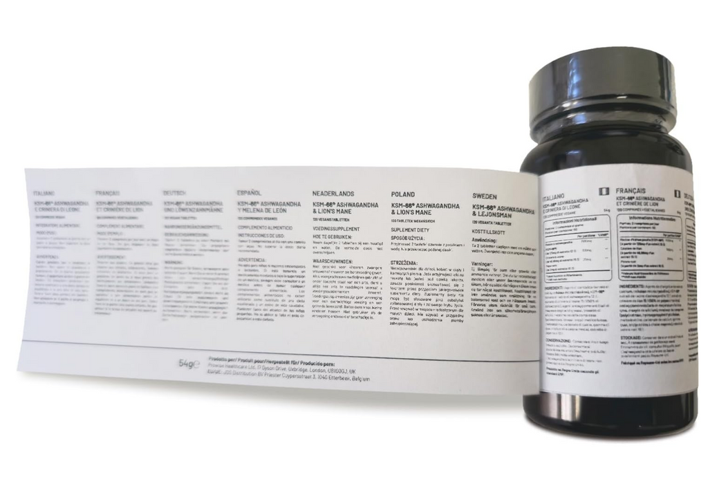 KSM-66 Ashwagandha and Lions Mane Tablets - High Strength 2200mg | KSM-66 Ashwagandha Root Extract and Lions Mane Mushroom Extract - 120 Vegan Tablets with Black Pepper