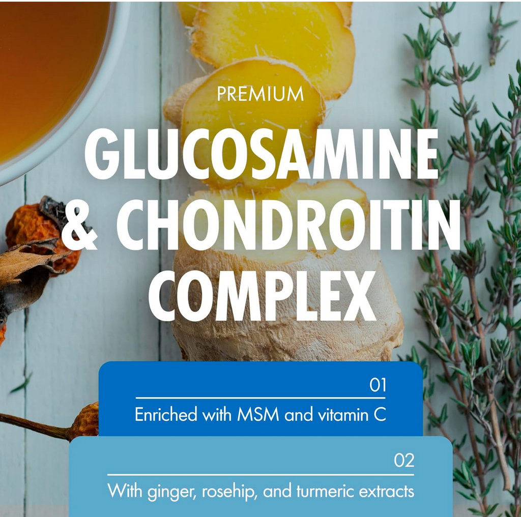Glucosamine and Chondroitin High Strength Complex with MSM, Vitamin C, Ginger, Rosehip & Turmeric - 120 Premium Capsules Joint Care Supplements Made in The UK by Incite Nutrition