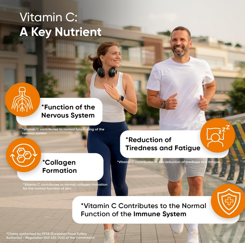 Vitamin C 1000mg, 180 Vegan Tablets with Bioflavonoids and Rosehip, 6 Month Supply - Contributes to the Normal Function of the Immune System (EFSA), Gluten and GMO Free