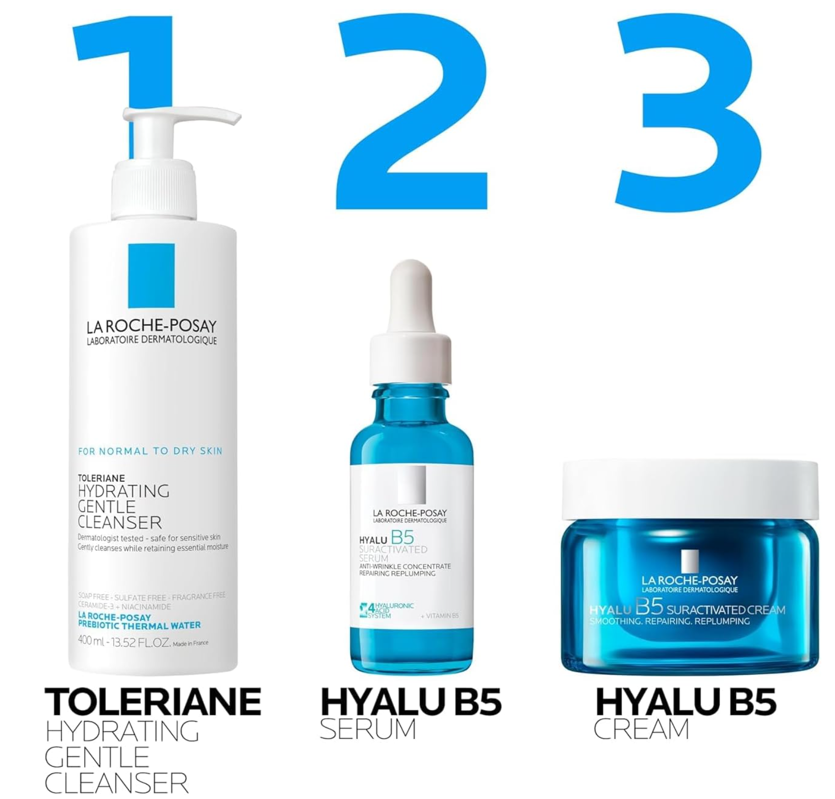 La Roche-Posay Hyalu B5 Anti-Wrinkle Firming Cream, Smoothing and Plumping Action, Reduced Fine Lines, with 3 Types of Hyaluronic Acid, 50 ml