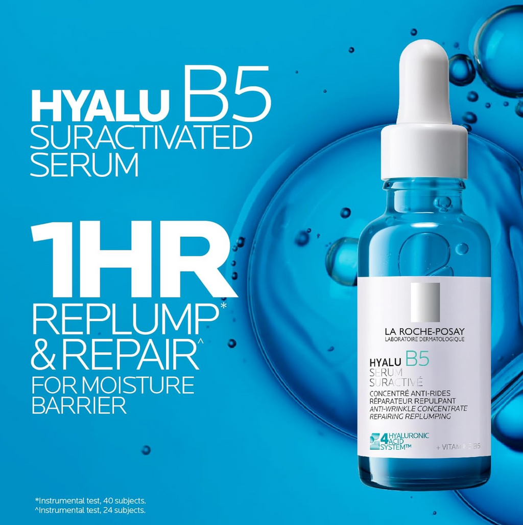 La Roche-Posay Hyalu B5 Hydrating Face Serum with Hyaluronic Acid for Dry and Dehydrated Skin, Re-Plump and Repair Skin, Lightweight Gel-Like Texture, 30ml