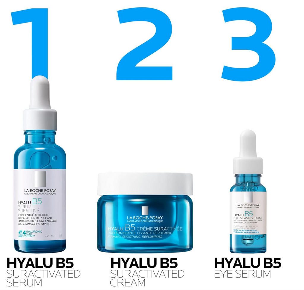 La Roche-Posay Hyalu B5 Hydrating Face Serum with Hyaluronic Acid for Dry and Dehydrated Skin, Re-Plump and Repair Skin, Lightweight Gel-Like Texture, 30ml